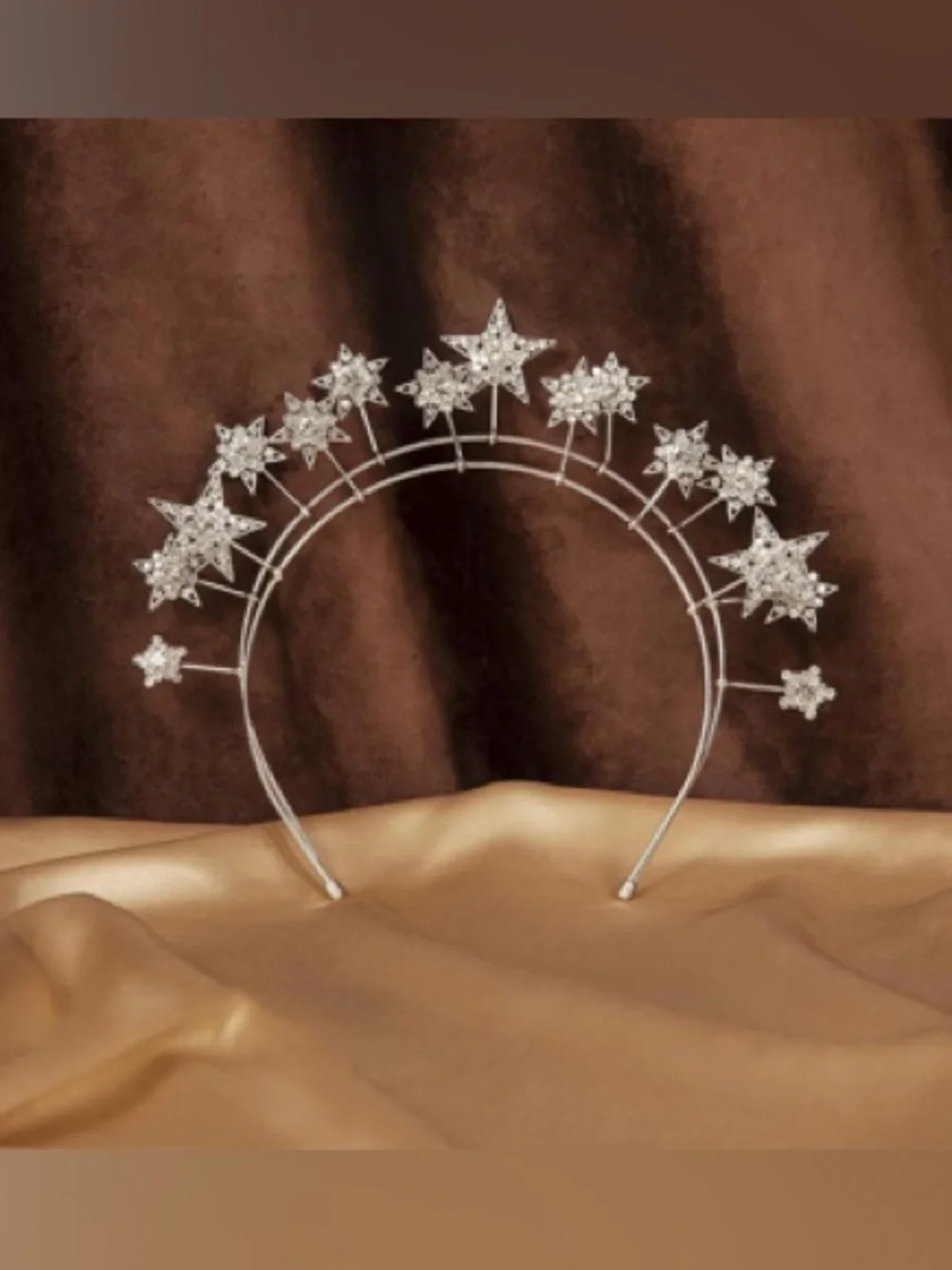 Crystal Star Halo Headband - Silver Rhinestone Tiara